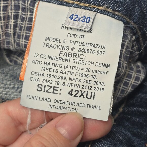 Drifire Mens Flame Resistant Cargo Jeans Size 42x30 - Picture 7 of 8